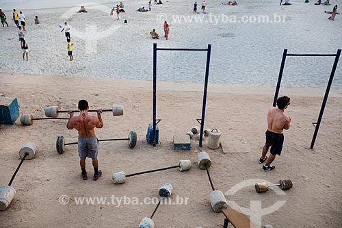  Subject: Outdoor gym - Diabo Beach (Devil Beach) / Place: Ipanema neighborhood - Rio de Janeiro city - Rio de Janeiro state (RJ) - Brazil / Date: 01/2014 