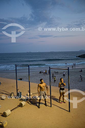  Subject: Outdoor gym - Diabo Beach (Devil Beach) / Place: Ipanema neighborhood - Rio de Janeiro city - Rio de Janeiro state (RJ) - Brazil / Date: 01/2014 