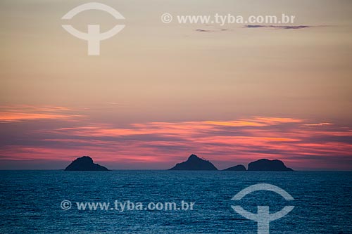  Subject: Sunset with Natural Monument of Cagarras Island in the background / Place: Ipanema neighborhood - Rio de Janeiro city - Rio de Janeiro state (RJ) - Brazil / Date: 01/2014 