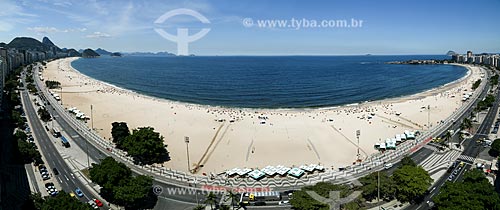  Subject: Panoramic view of the Copacabana Beach / Place: Copacabana neighborhood - Rio de Janeiro city - Rio de Janeiro state (RJ) - Brazil / Date: 03/2014 