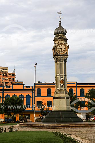  Subject: Clock brought from England in 1930 in Siqueira Campos square, also known as Clock Square / Place: Belem City - Para state (PA) - Brazil / Date: 03/2014 