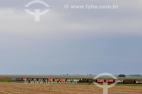  Subject: Train loaded / Place: Chapadao do Sul city - Mato Grosso do Sul state (MS) - Brazil / Date: 02/2014 
