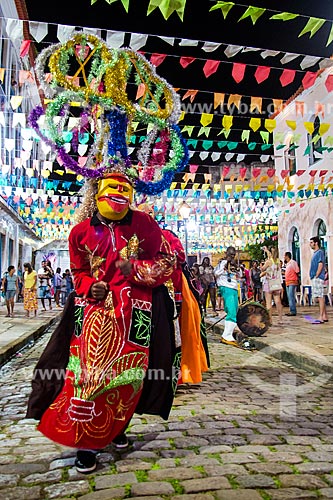  Subject: Costumed reveler during presentation of bumba meu boi / Place: Sao Luis city - Maranhao state (MA) - Brazil / Date: 06/2013 