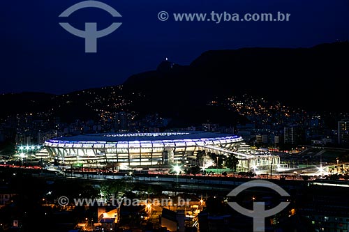  View of Journalist Mario Filho Stadium (1950) - also known as Maracana - from Mangueira Slum  - Rio de Janeiro city - Rio de Janeiro state (RJ) - Brazil