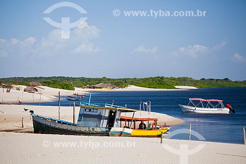  Subject: Landscape with boats on Preguiças River / Place: Barreirinhas city - Maranhao state (MA) - Brazil / Date: 06/2013 