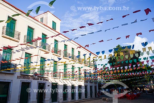  Subject: Street decorated with flags to June Festival / Place: Sao Luis city - Maranhao state (MA) - Brazil / Date: 06/2013 