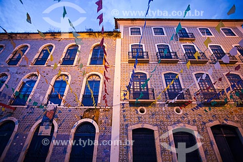  Subject: Street decorated with flags to June Festival / Place: Sao Luis city - Maranhao state (MA) - Brazil / Date: 06/2013 