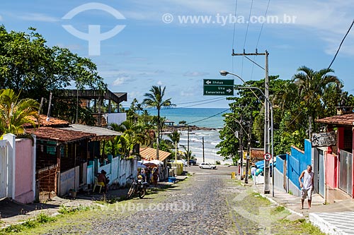  Subject: Street with beach in the background / Place: Olivença District - Ilheus city - Bahia state (BA) - Brazil / Date: 02/2014 