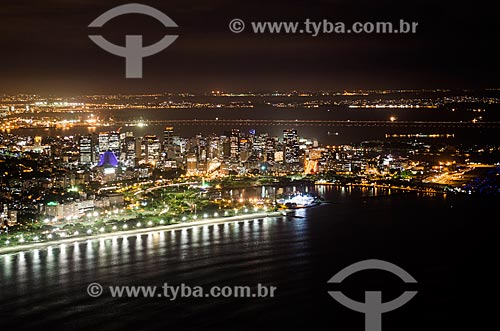  Subject: Flamengo Landfill and city center illuminated / Place: Rio de Janeiro city - Rio de Janeiro state (RJ) - Brazil / Date: 03/2014 