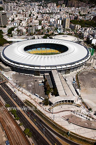  Subject: Aerial photo of Journalist Mario Filho Stadium (1950) - also known as Maracana - Gilberto Cardoso Gymnasium (1954) - also known as Maracanazinho Gymnasium / Place: Maracana neighborhood - Rio de Janeiro city - Rio de Janeiro state (RJ) - Br 