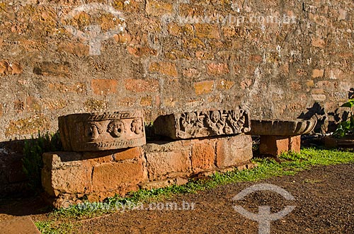  Subject: Stone sculptures in the Missions Museum / Place: Sao Miguel das Missoes city - Rio Grande do Sul state (RS) - Brazil / Date: 06/2012 