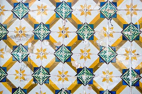  Subject: Detail of Portuguese tile in houses in the historic city center  / Place: Sao Luis city - Maranhao state (MA) - Brazil / Date: 07/2012 