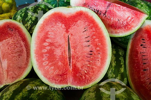  Subject: Watermelon - Citrullus lanatus sold in the Porto Market / Place: Mato Grosso state (MT) - Brazil / Date: 07/2013 