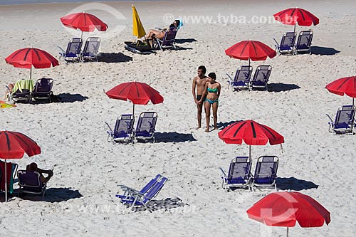  Subject: Bathers taking sunbathing in Grumari Beach / Place: Grumari neighborhood - Rio de Janeiro city - Rio de Janeiro state (RJ) - Brazil / Date: 03/2014 