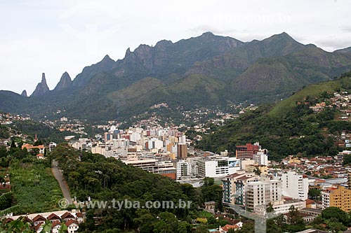  Subject: General view of Teresopolis city with Dedo de Deus Peak in the background / Place: Teresopolis city - Rio de Janeiro state (RJ) - Brazil / Date: 03/2012 