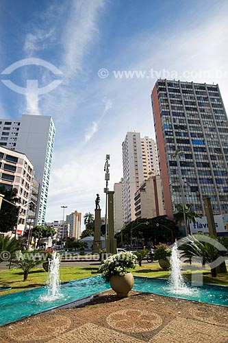  Subject: Fountains in Bandeirantes Square - crossroads of Goias and Anhanguera Avenues / Place: Goiania city - Goias state (GO) - Brazil / Date: 05/2014 