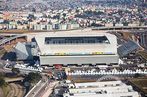  Subject: Aerial photo of Corinthians Arena / Place: Itaquera neighborhood - Sao Paulo city - Sao Paulo state (SP) - Brazil / Date: 06/2014 