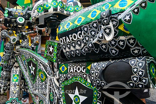  Subject: Bike decorated - FIFA Fan Fest during the opening of the World Cup / Place: Copacabana neighborhood - Rio de Janeiro city - Rio de Janeiro state (RJ) - Brazil / Date: 06/2014 
