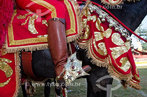  Subject: Detail of Moorish Knight in the Divino Espirito Santo Party / Place: Pirenopolis city - Goias state (GO) - Brazil / Date: 05/2012 
