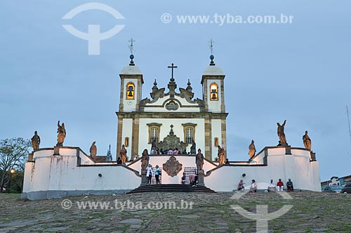  Subject: View of the Sanctuary of Bom Jesus de Matosinhos and the twelve prophets / Place: Congonhas city - Minas Gerais state (MG) - Brazil / Date: 06/2012 