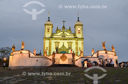  Subject: Night view of the Sanctuary of Bom Jesus de Matosinhos and the twelve prophets / Place: Congonhas city - Minas Gerais state (MG) - Brazil / Date: 06/2012 