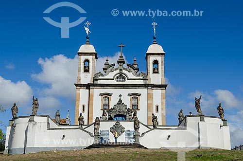  Subject: View of the Sanctuary of Bom Jesus de Matosinhos and the twelve prophets / Place: Congonhas city - Minas Gerais state (MG) - Brazil / Date: 06/2012 