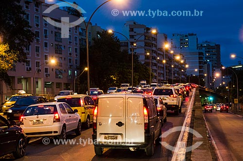  Subject: Viaduct in Pinheiro Machado Street with traffic jam / Place: Rio de Janeiro city - Rio de Janeiro state (RJ) - Brazil / Date: 03/2013 