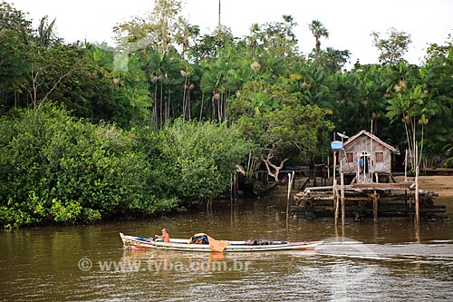  Subject: Canoe - Macujubim River near to Breves city / Place: Breves city - Para state (PA) - Brazil / Date: 03/2014 