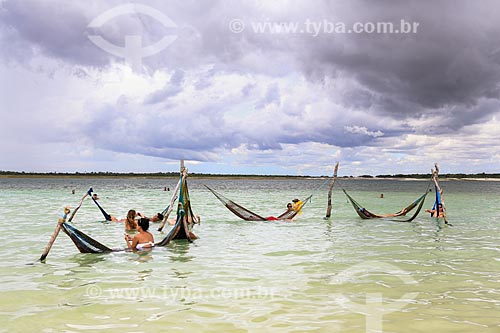  Subject: Bather in beach - Jericoacara Village / Place: Jijoca de Jericoacoara city - Ceara state (CE) - Brazil / Date: 03/2014 
