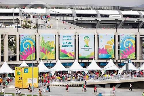  Subject: Queue to entrance - Journalist Mario Filho Stadium (1950) - also known as Maracana - to the match between Spain x Chile / Place: Maracana neighborhood - Rio de Janeiro city - Rio de Janeiro state (RJ) - Brazil / Date: 06/2014 