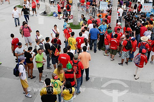  Subject: Queue to entrance - Journalist Mario Filho Stadium (1950) - also known as Maracana - to the match between Spain x Chile / Place: Maracana neighborhood - Rio de Janeiro city - Rio de Janeiro state (RJ) - Brazil / Date: 06/2014 