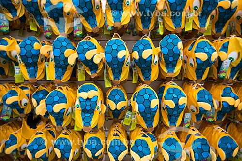 Subject: Caps of Fuleco - official mascot of the FIFA World Cup 2014 - on sale FIFA Fan Fest during the opening of the World Cup / Place: Copacabana neighborhood - Rio de Janeiro city - Rio de Janeiro state (RJ) - Brazil / Date: 06/2014 