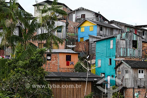  Subject: Houses adorned with the colors of Brazil for the World Cup / Place: Compensa neighborhood - Manaus city - Amazonas state (AM) - Brazil / Date: 06/2014 