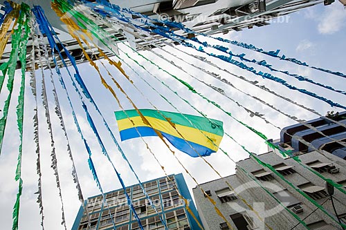  Subject: Correa Dutra Street adorned with the colors of Brazil for the World Cup / Place: Catete neighborhood - Rio de Janeiro city - Rio de Janeiro state (RJ) - Brazil / Date: 06/2014 