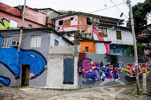  Subject: Detail of graphite on the wall in the Prazeres Hill  / Place: Santa Teresa neighborhood - Rio de Janeiro city - Rio de Janeiro state (RJ) - Brazil / Date: 07/2013 