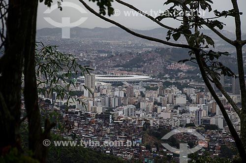 Subject: View of Mario Filho Stadium from Prazeres Hill / Place: Santa Teresa neighborhood - Rio de Janeiro city - Rio de Janeiro state (RJ) - Brazil / Date: 07/2013 