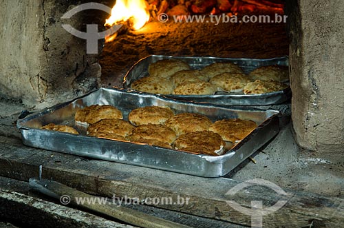  Subject: Queijadinha (coconut candy) going to the wood stove / Place: Sao Cristovao city - Sergipe state (SE) - Brazil / Date: 08/2013 