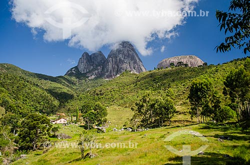  Subject: View of Tres Picos de Salinas (Three Peaks of Salinas) - Tres Picos State Park / Place: Teresopolis city - Rio de Janeiro state (RJ) - Brazil / Date: 05/2014 