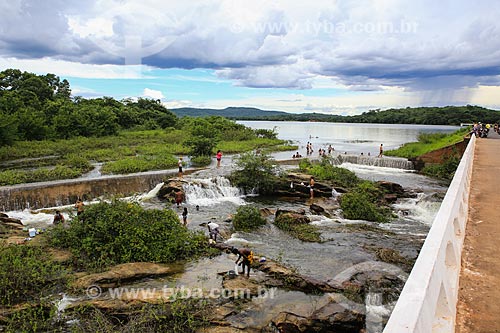  Subject: Bather - Caldeirao Dam (Cauldron Dam) / Place: Piripiri city - Piaui state (PI) - Brazil / Date: 03/2014 