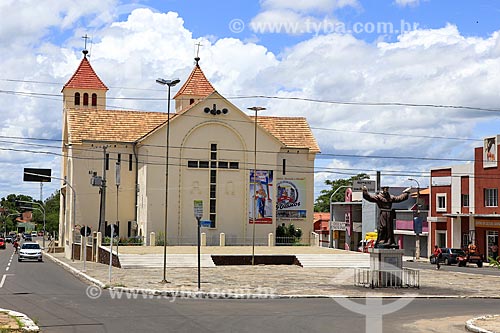  Subject: Side facade of Sanctuary of Nossa Senhora dos Remedios / Place: Piripiri city - Piaui state (PI) - Brazil / Date: 03/2014 