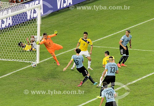  Subject: Moment of second goal of the James Rodriguez to Colombia - match between Colombia x Uruguay by World Cup of Brazil / Place: Maracana neighborhood - Rio de Janeiro city - Rio de Janeiro state (RJ) - Brazil / Date: 06/2014 
