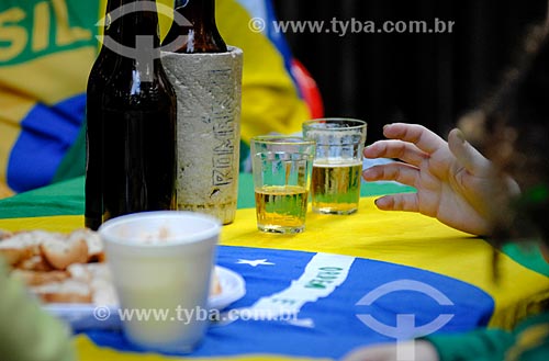  Subject: Detail of the bar table during the match between Brazil x Mexico by World Cup of Brazil / Place: Copacabana neighborhood - Rio de Janeiro city - Rio de Janeiro state (RJ) - Brazil / Date: 06/2014 