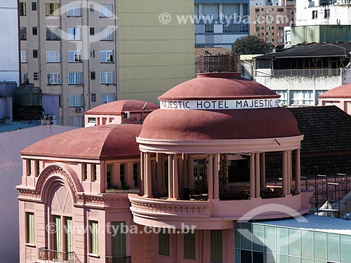  Subject: Facade of Mario Quintana Culture House (1933) - old Hotel Majestic / Place: Porto Alegre city - Rio Grande do Sul state (RS) - Brazil / Date: 04/2014 