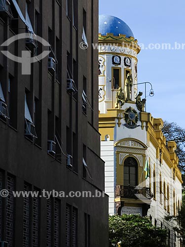  Subject: Facade of Auxiliary Headquarter of Southern Command Military (1908) - former Army Headquarters / Place: Porto Alegre city - Rio Grande do Sul state (RS) - Brazil / Date: 05/2014 