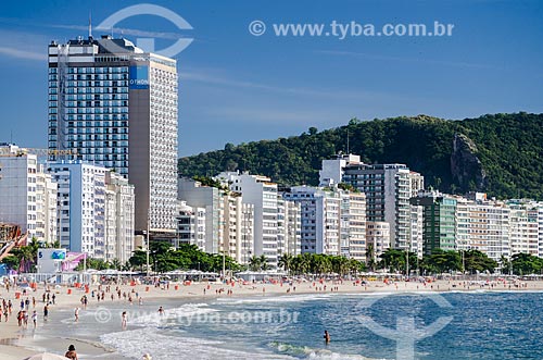  Subject: Copacabana Beach with the Rio Othon Palace and buildings in the background / Place: Copacabana neighborhood - Rio de Janeiro city - Rio de Janeiro state (RJ) - Brazil / Date: 02/2014 