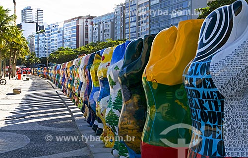  Subject: Exhibition of 145 bears United Buddy Bears - Season of Germany in Brazil / Place: Leme neighborhood - Rio de Janeiro city - Rio de Janeiro state (RJ) - Brazil / Date: 05/2014 