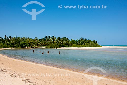  Subject: River mouth of Maragogi River with the Camacho Beach / Place: Maragogi city - Alagoas state (AL) - Brazil / Date: 12/2013 