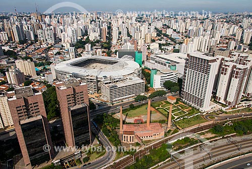  Subject: Aerial photo of Allianz Park - also known as Palmeiras Arena / Place: Perdizes neighborhood - Sao Paulo city - Sao Paulo state (SP) - Brazil / Date: 04/2014 