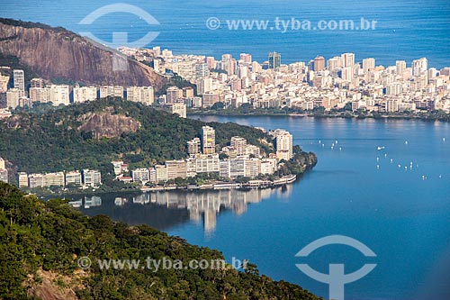  Subject: Rodrigo de Freitas Lagoon with the neighborhoods of Lagoon and Ipanema in the background / Place: Lagoa neighborhood - Rio de Janeiro city - Rio de Janeiro state (RJ) - Brazil / Date: 08/2014 