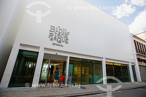  Rear facade of Parque Estadual Library - Alfandega Street  - Rio de Janeiro city - Rio de Janeiro state (RJ) - Brazil